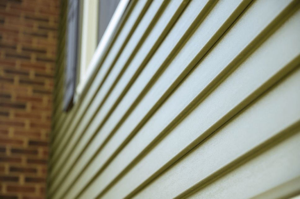 Close-up of exterior home siding.